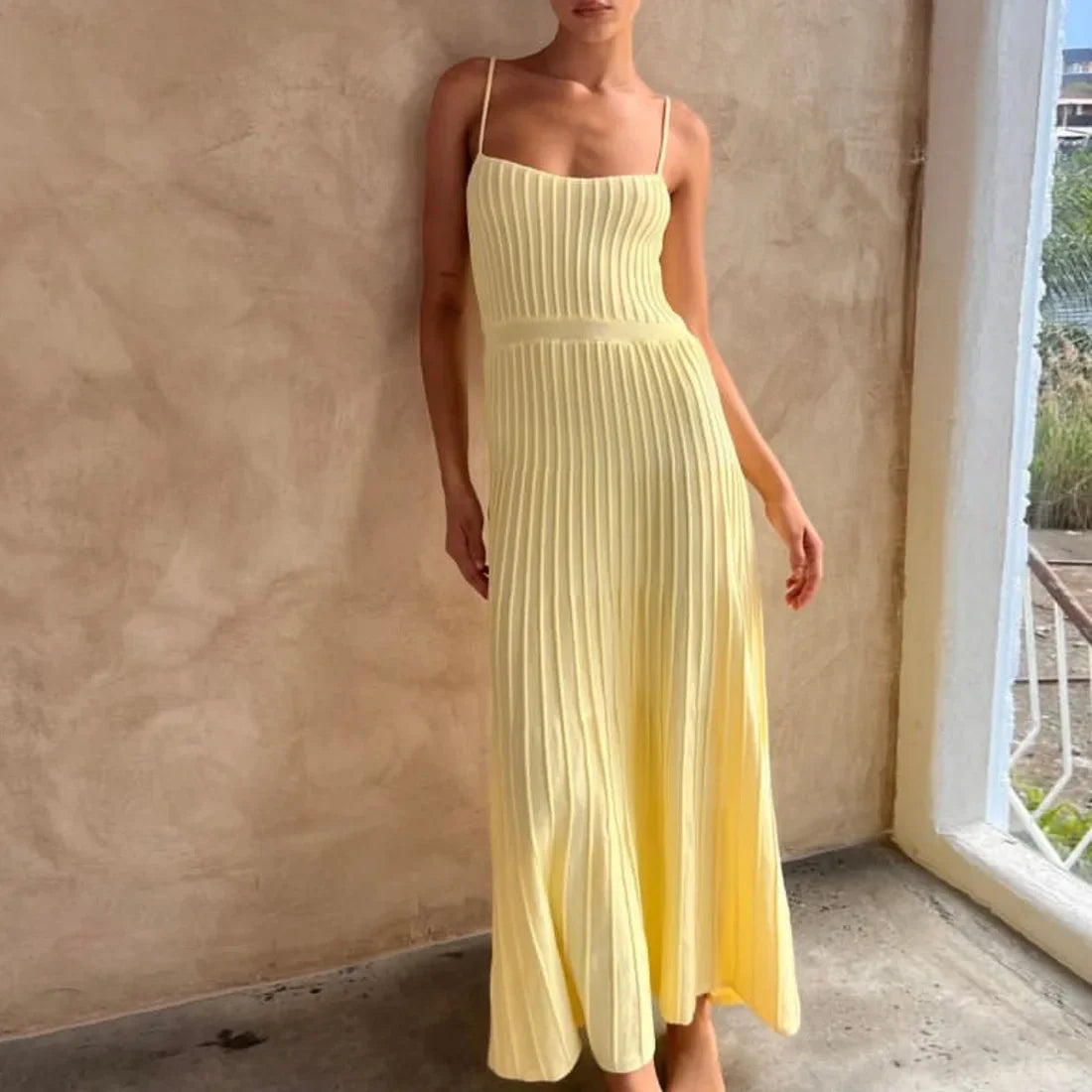 Vestido Longo Plissado
