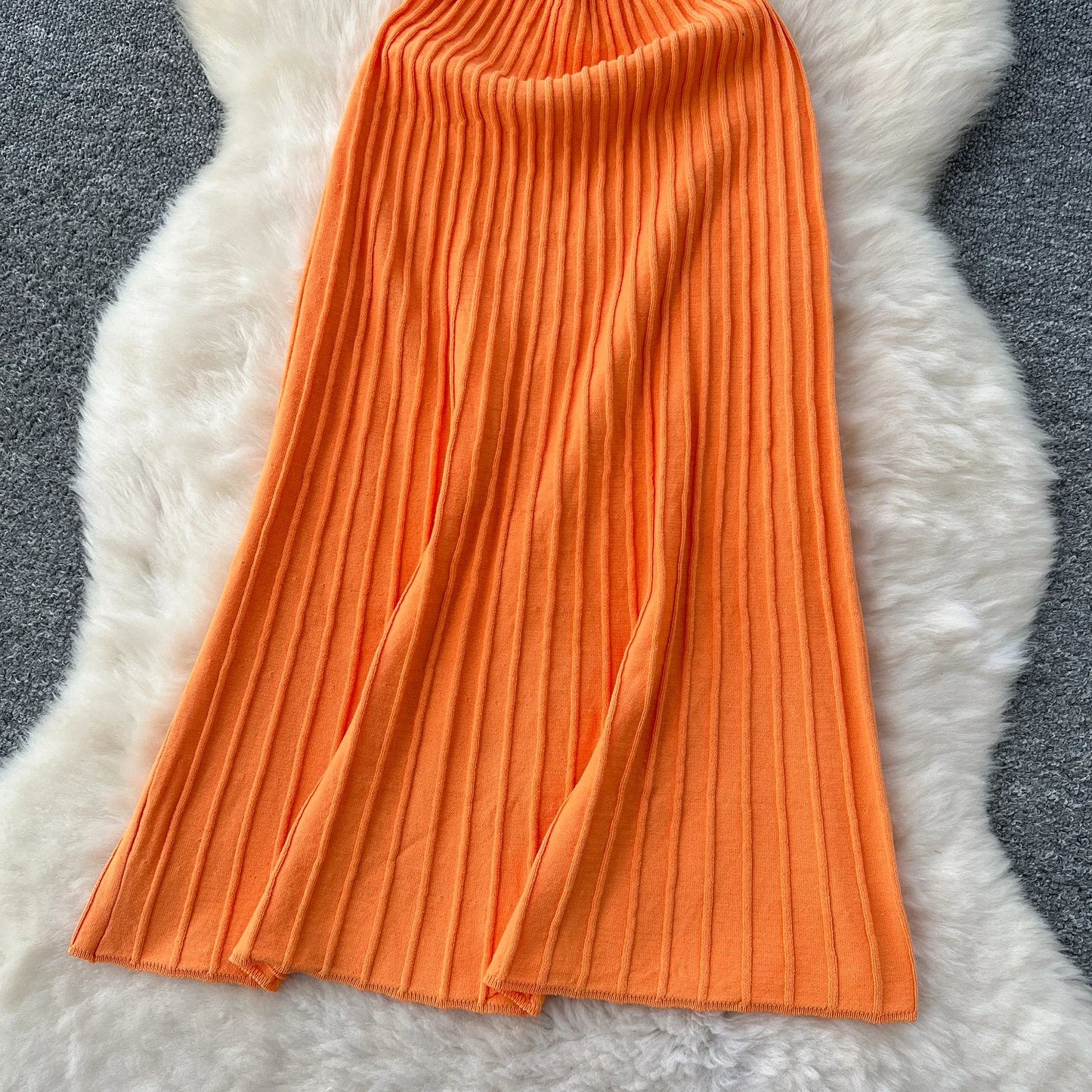 Vestido Longo Plissado