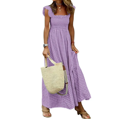 Vestido Longo Xadrez