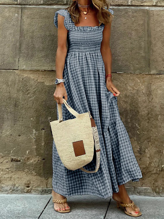Vestido Longo Xadrez