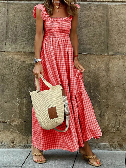 Vestido Longo Xadrez