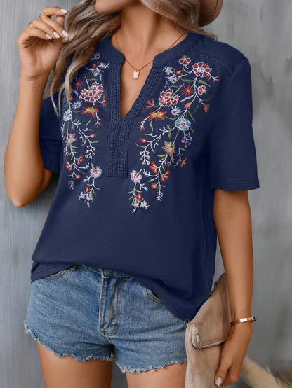 Blusa Floral Bordada