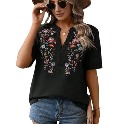 Blusa Floral Bordada