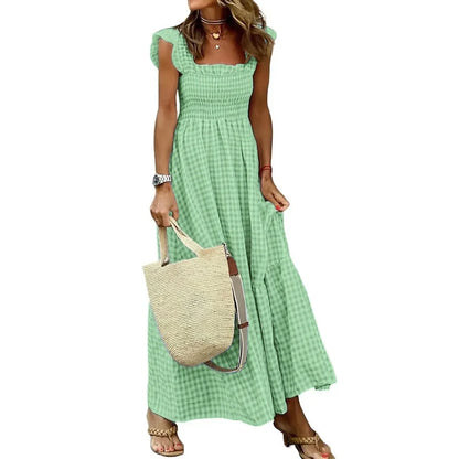 Vestido Longo Xadrez