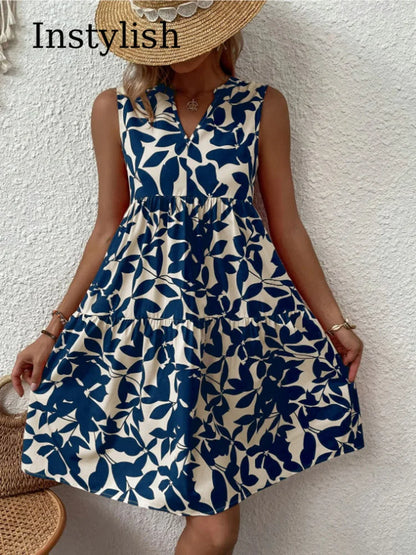 Vestido Curto com Decote em V