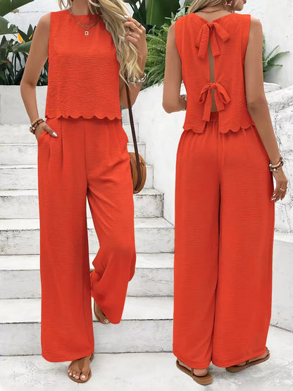 Conjunto calça e blusa manga curta