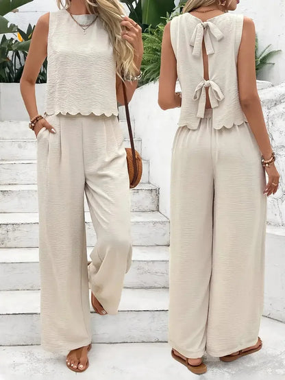 Conjunto calça e blusa manga curta