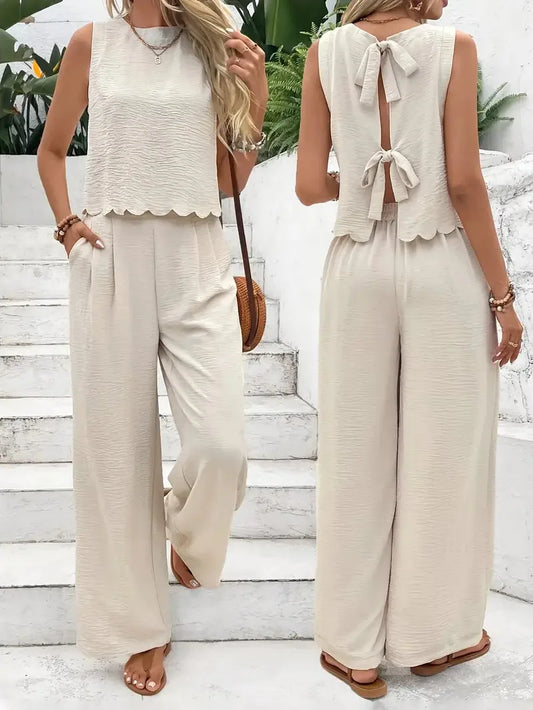 Conjunto calça e blusa manga curta