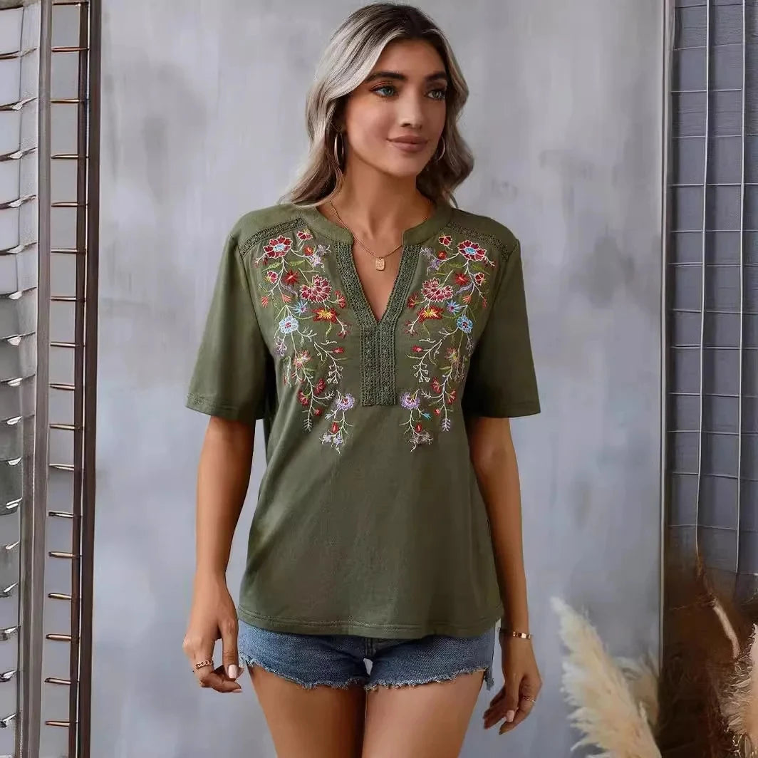 Blusa Floral Bordada