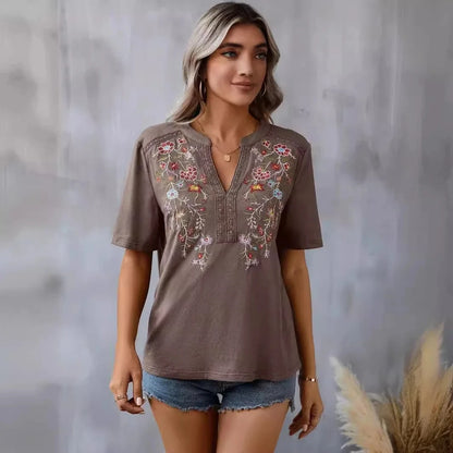 Blusa Floral Bordada