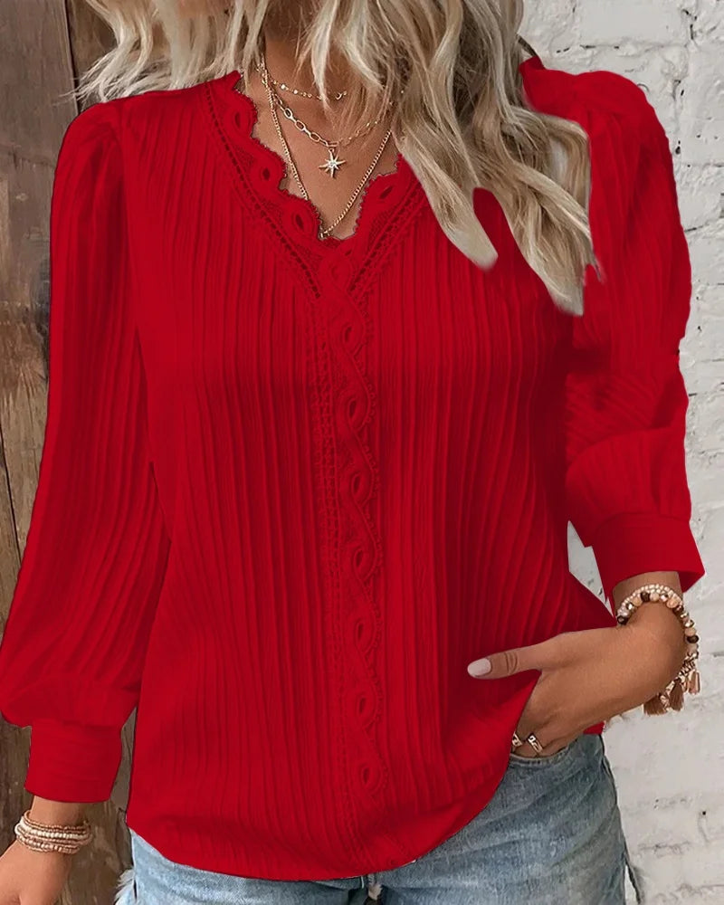 Blusa Feminina Manga Curta - Renda