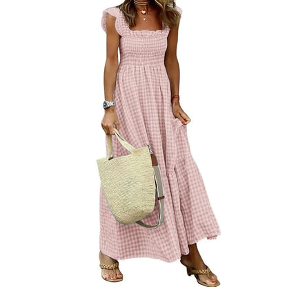 Vestido Longo Xadrez